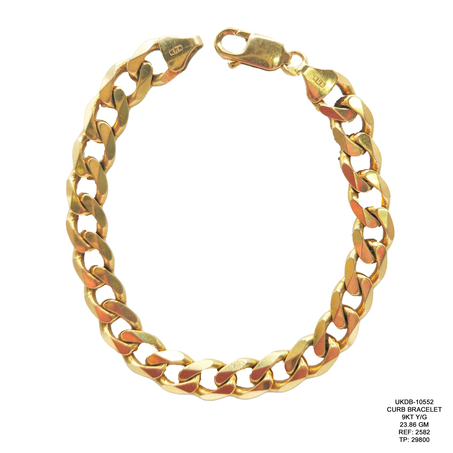 Curb Bracelet in 9KT Yellow Gold | Elegant Gold Bracelet 23.86 GM