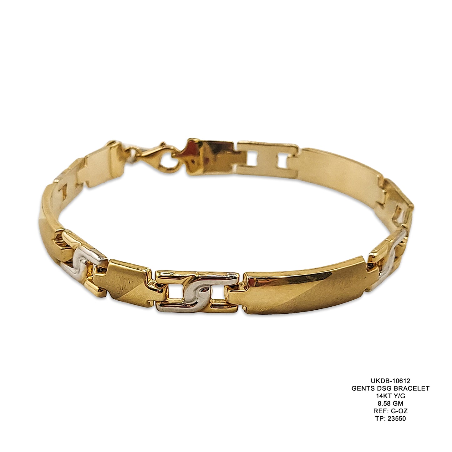 14KT Yellow Gold Gents Designer Bracelet 8.58GM – Stylish Men’s Luxury Gold Bracelet