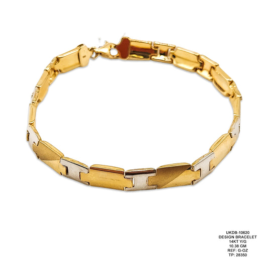 14KT Yellow Gold Designer Bracelet 10.38GM – Elegant Luxury Gold Bracelet
