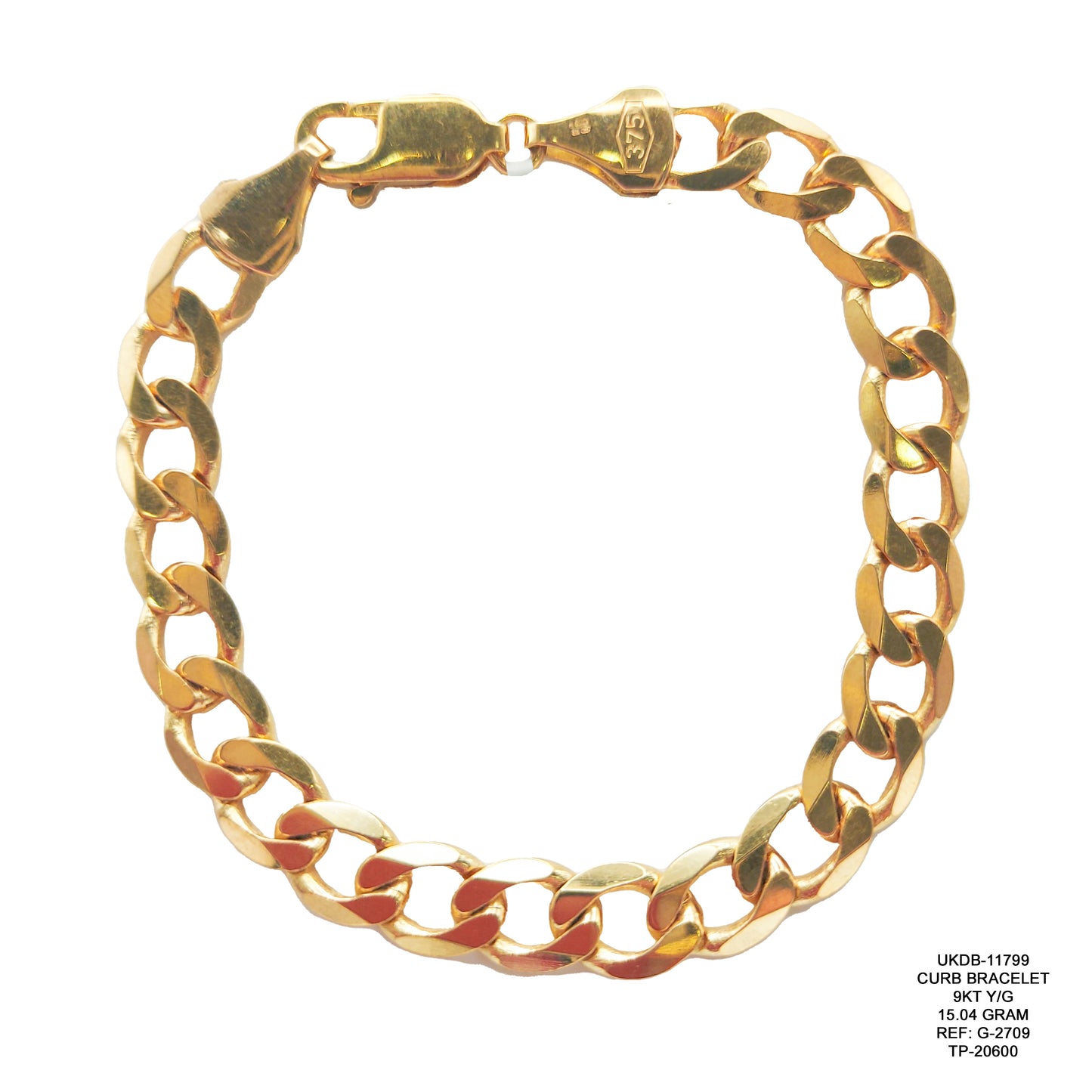 Yellow Gold Curb Bracelet 15.04GM – Premium Classic Gold Bracelet for Men
