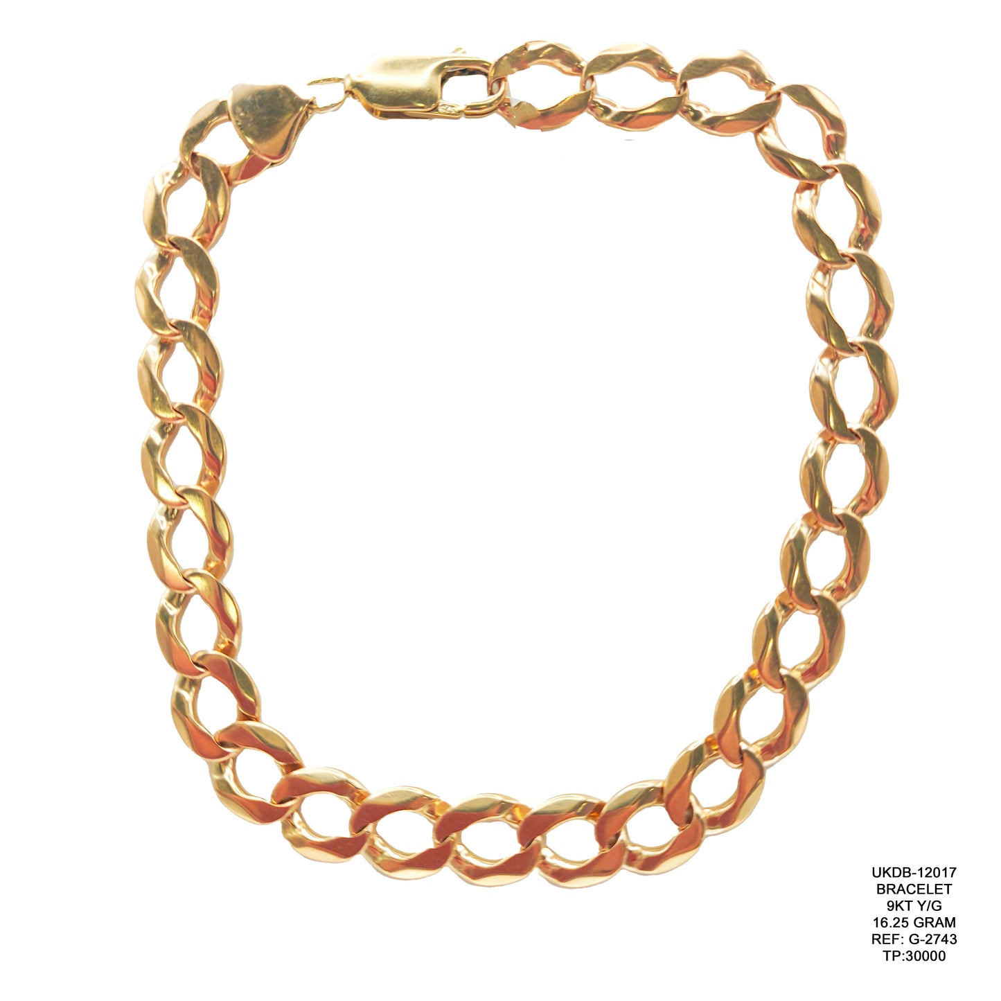 Bracelet in 9KT Yellow Gold | Elegant Gold Bracelet 16.25 Gram