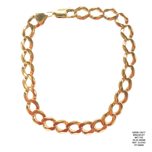Bracelet in 9KT Yellow Gold | Elegant Gold Bracelet 16.25 Gram