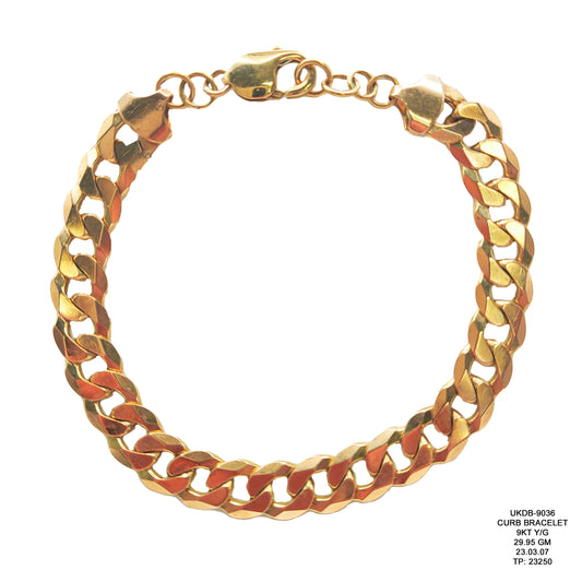 Curb Bracelet in 9KT Yellow Gold | Premium Gold Bracelet 29.95 GM