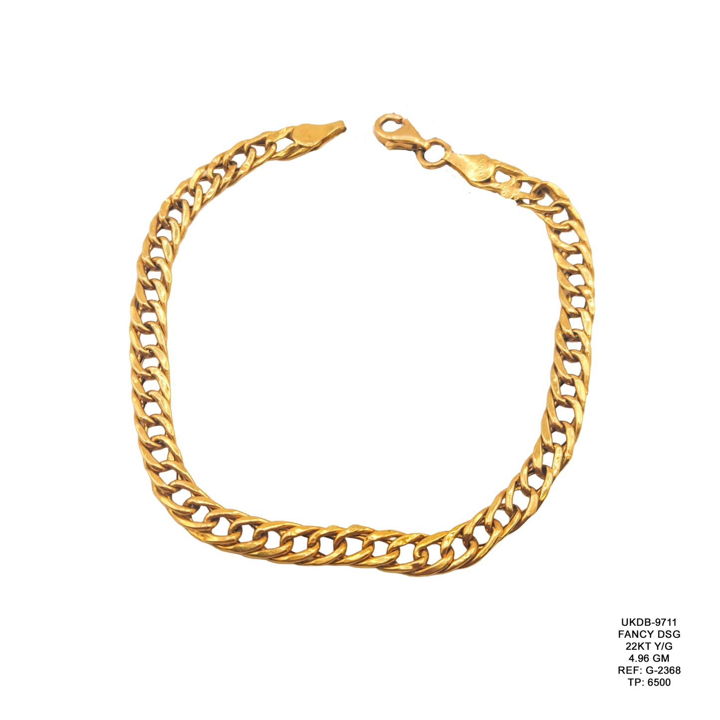 22KT Yellow Gold Fancy Designer Bracelet 4.96GM – Elegant Luxury Gold Jewellery