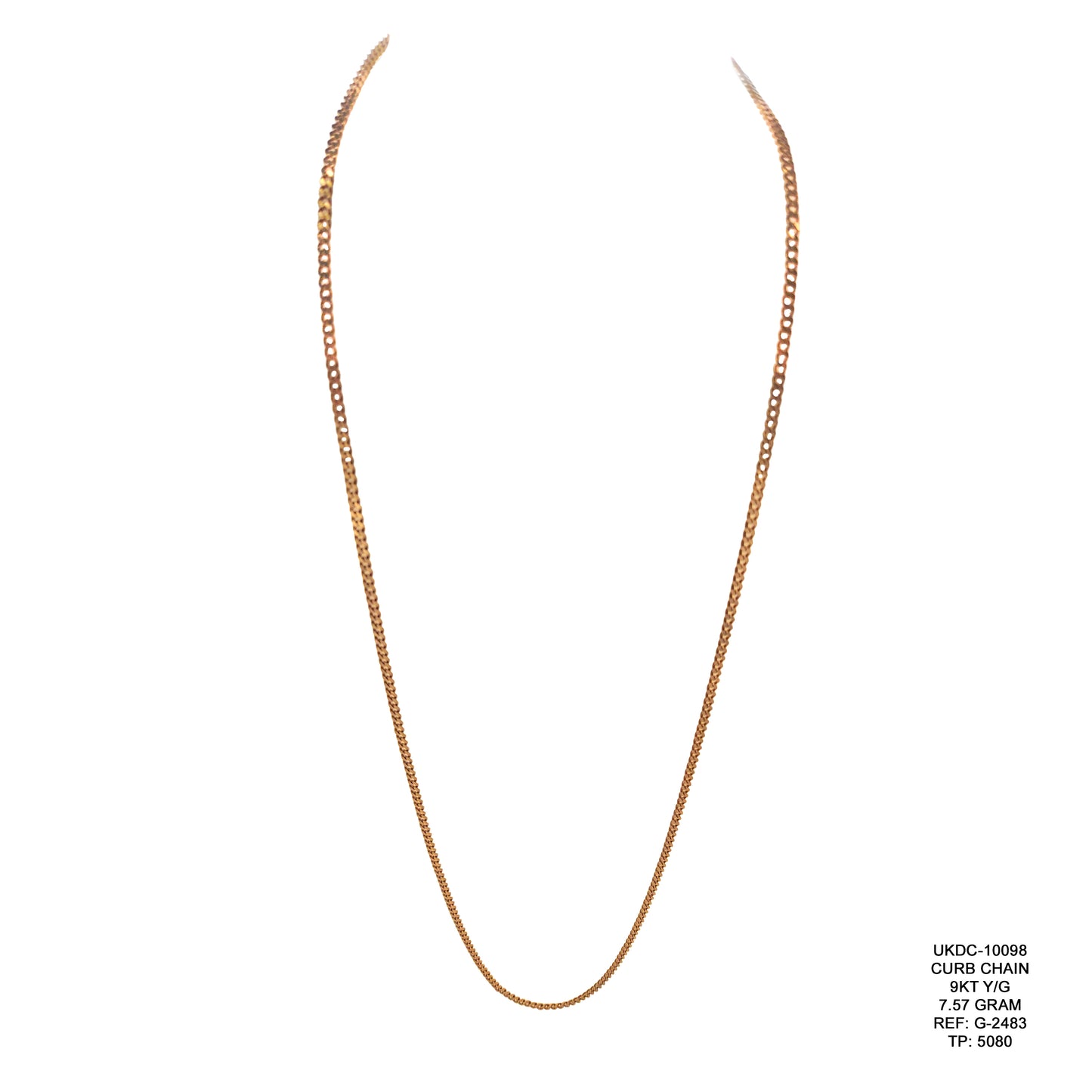 9KT Yellow Gold Curb Chain 7.57GM – Elegant Everyday Gold Chain
