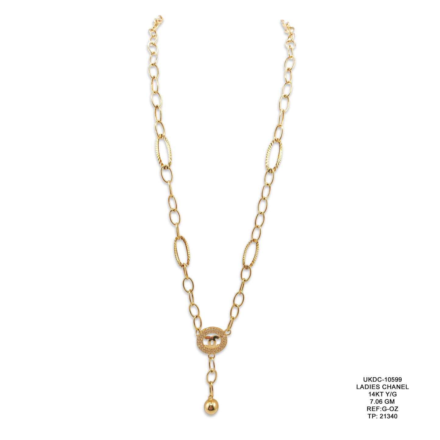 14KT Yellow Gold Chanel Style Ladies Necklace 7.06GM – Luxury Designer Inspired Gold Jewellery