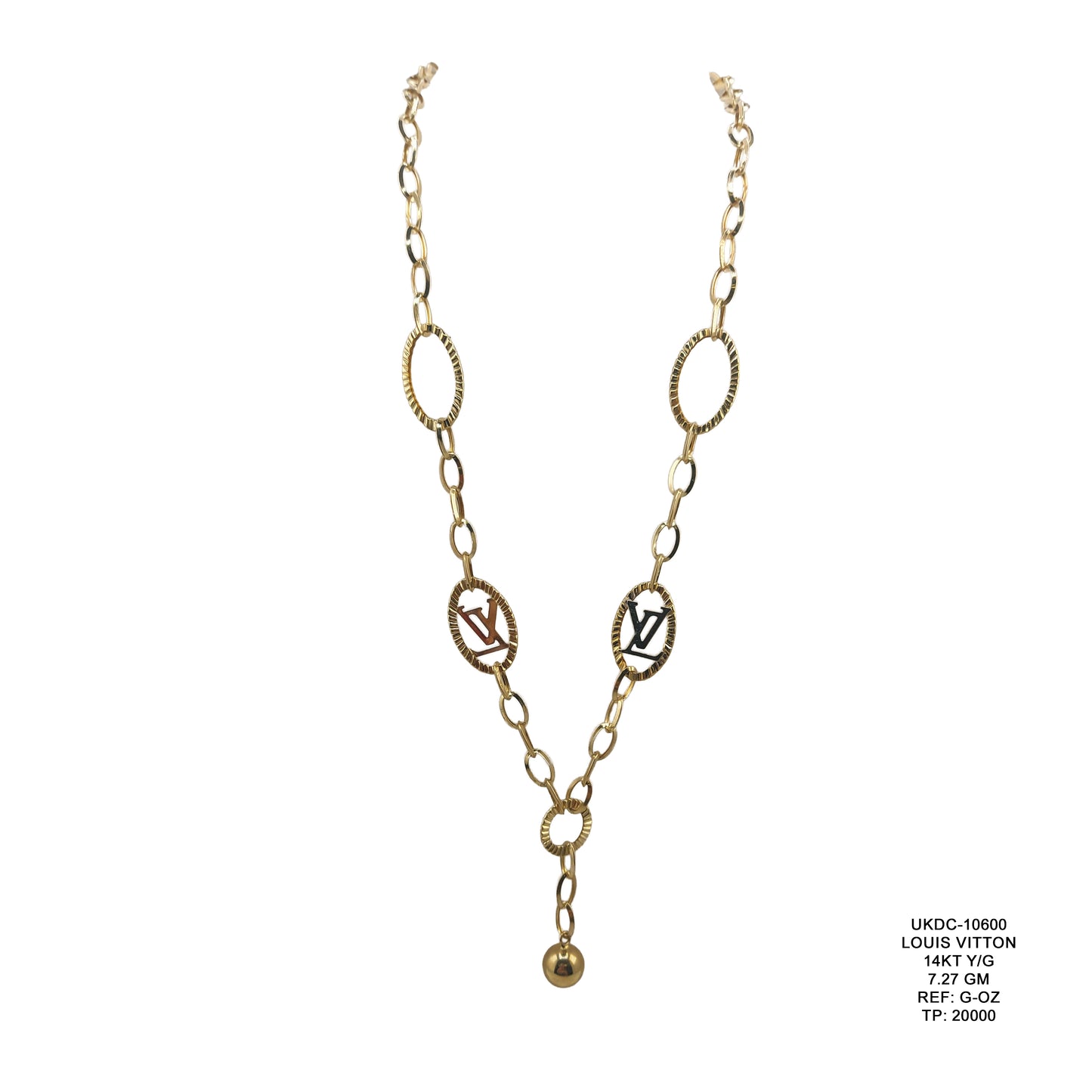 14KT Yellow Gold Designer Louis Vuitton Style Chain 7.27GM – Luxury Fashion Gold Jewellery
