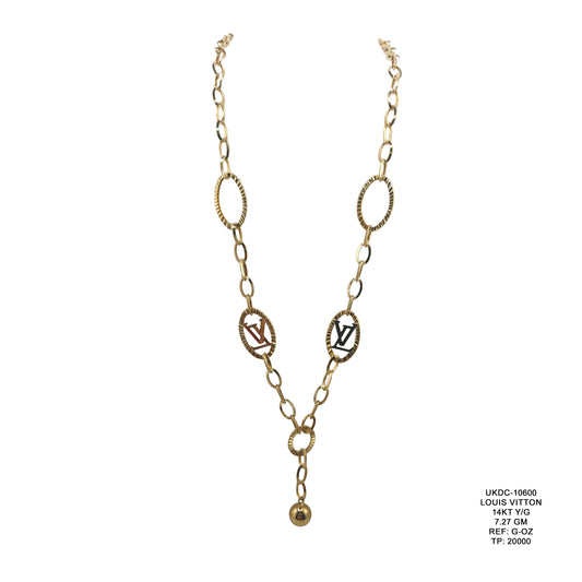 14KT Yellow Gold Designer Louis Vuitton Style Chain 7.27GM – Luxury Fashion Gold Jewellery