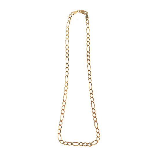 9KT Yellow Gold Figaro Chain 11.70GM – Elegant Classic Gold Chain