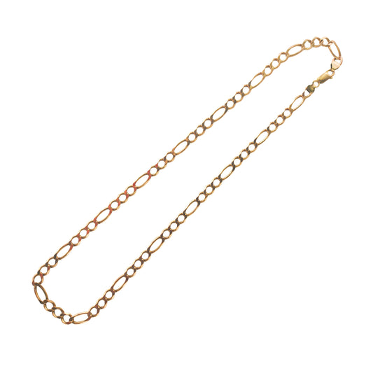 9KT Yellow Gold Figaro Chain 23.54GM – Premium Heavy Figaro Gold Chain