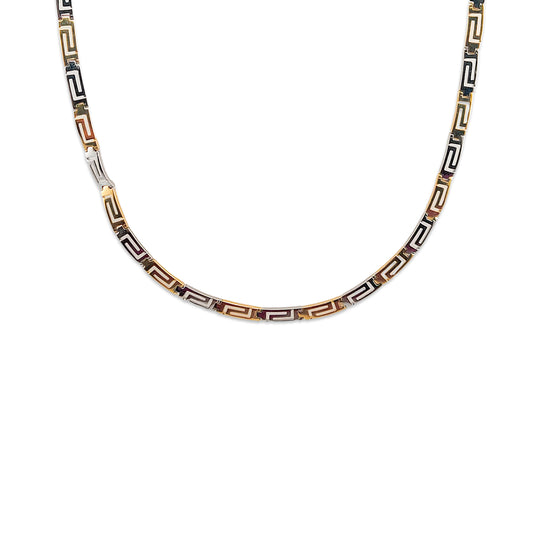 14KT Yellow Gold Versace Style Chain 14.67GM – Luxury Designer Inspired Gold Chain Necklace