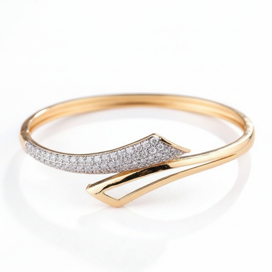 Dazzling Silver-Tone Imagemetry Diamond Simulant Bracelet - Modern Elegance