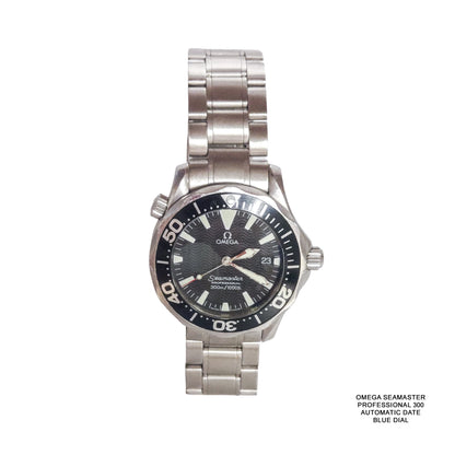 Omega Seamaster Chronometer 3000 Automatic Stainless Steel Watch – Black Dial with Box | Luxury Diver Watch