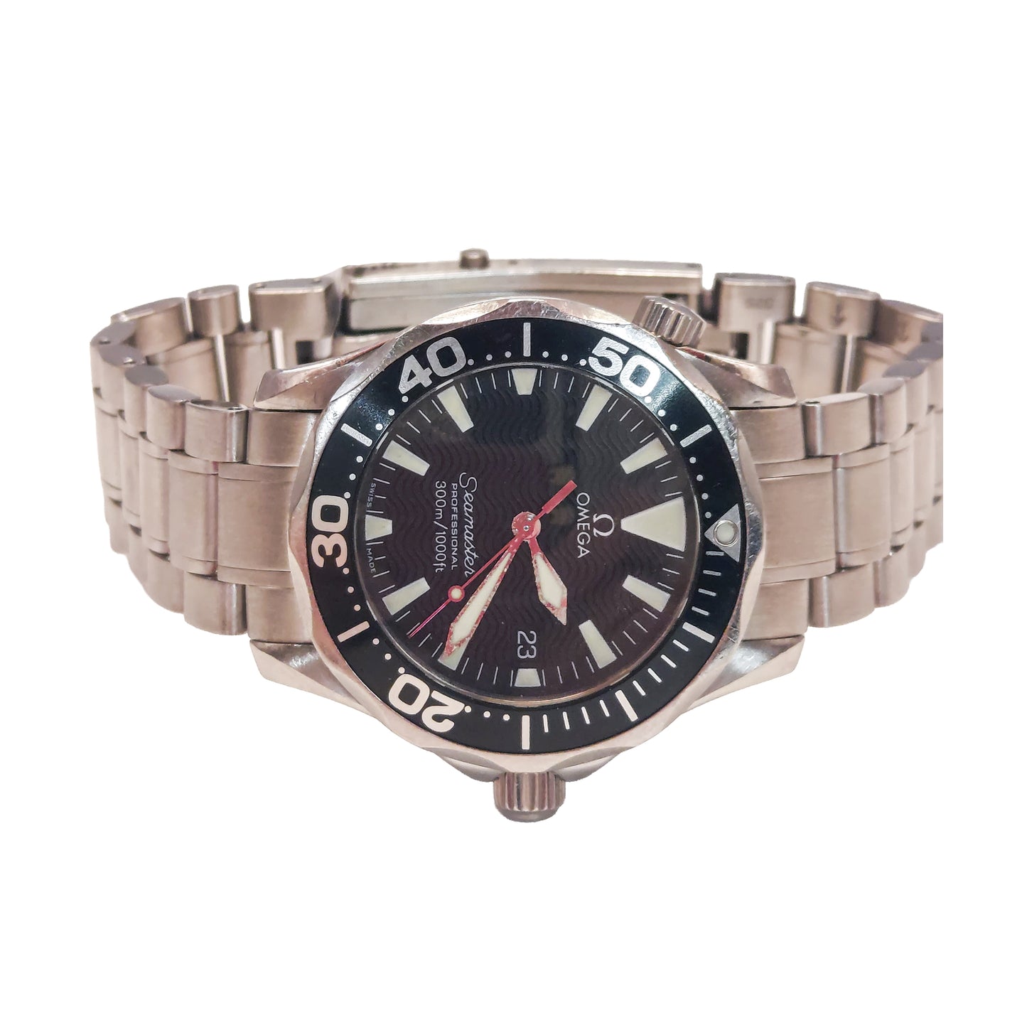 Omega Seamaster Chronometer 3000 Automatic Stainless Steel Watch – Black Dial with Box | Luxury Diver Watch