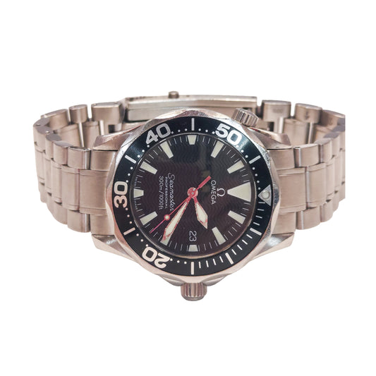 Omega Seamaster Chronometer 3000 Automatic Stainless Steel Watch – Black Dial with Box | Luxury Diver Watch