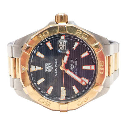TAG Heuer Aquaracer Automatic Two-Tone Men’s Watch – Luxury Stainless Steel Diver Timepiece