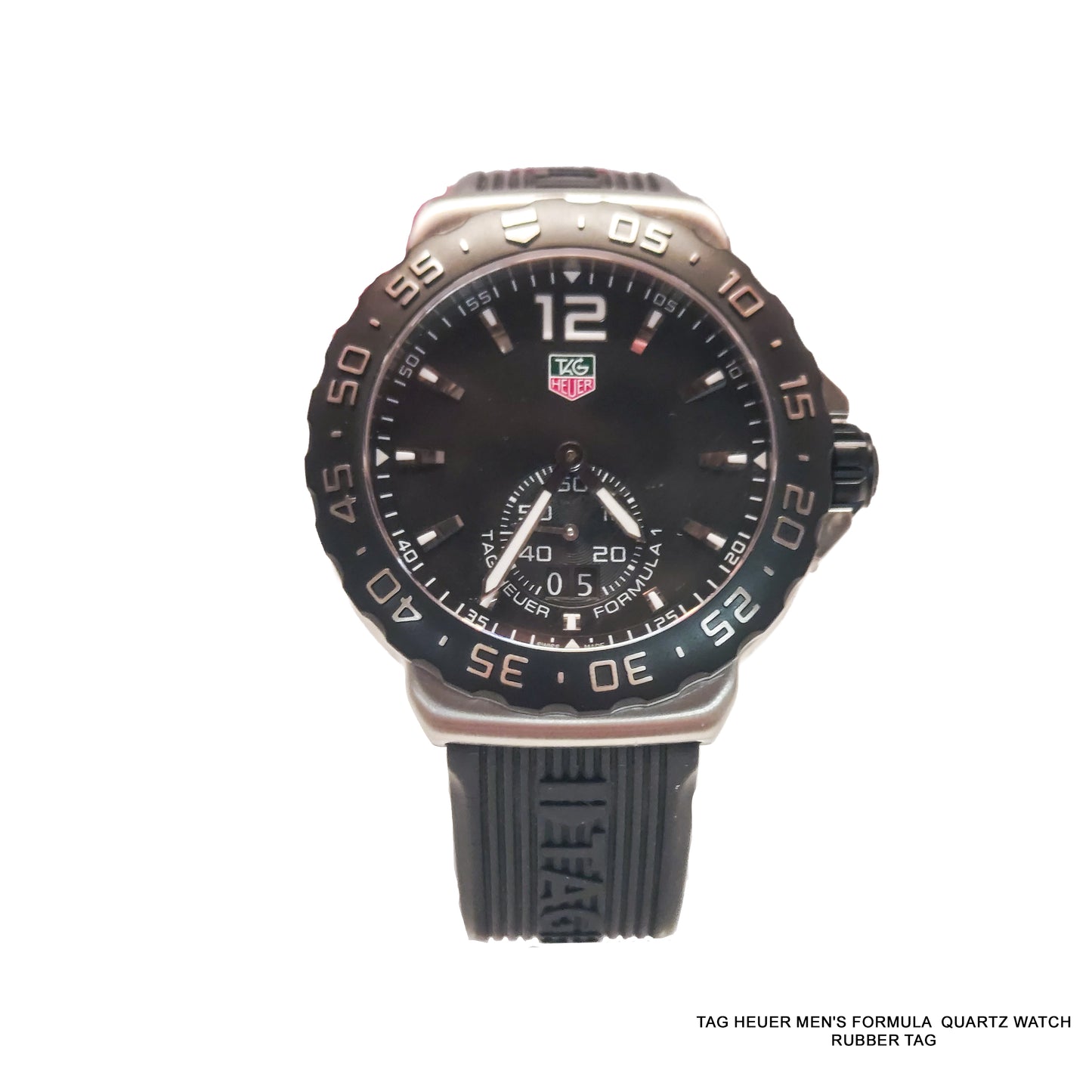 TAG Heuer Formula Men’s Quartz Watch – Black Rubber Strap Sport Luxury Timepiece