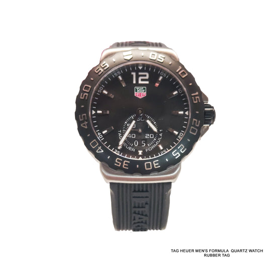 TAG Heuer Formula Men’s Quartz Watch – Black Rubber Strap Sport Luxury Timepiece