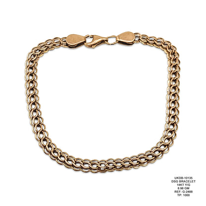 14KT Yellow Gold Designer Bracelet 8.98GM – Elegant Premium Gold Bracelet