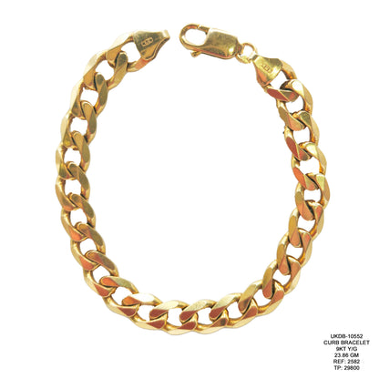 Curb Bracelet in 9KT Yellow Gold | Elegant Gold Bracelet 23.86 GM