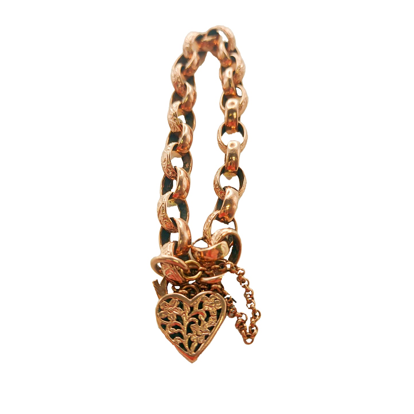 Heart Clasp Bracelet in 9KT Yellow Gold | Elegant Gold Bracelet 20.77 GM
