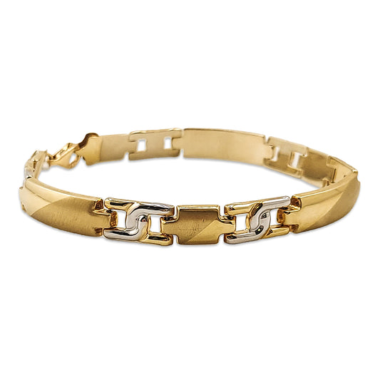 14KT Yellow Gold Gents Designer Bracelet 8.58GM – Stylish Men’s Luxury Gold Bracelet