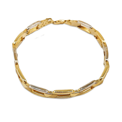 14KT Yellow Gold Square Designer Bracelet 7.55GM – Elegant Geometric Gold Bracelet