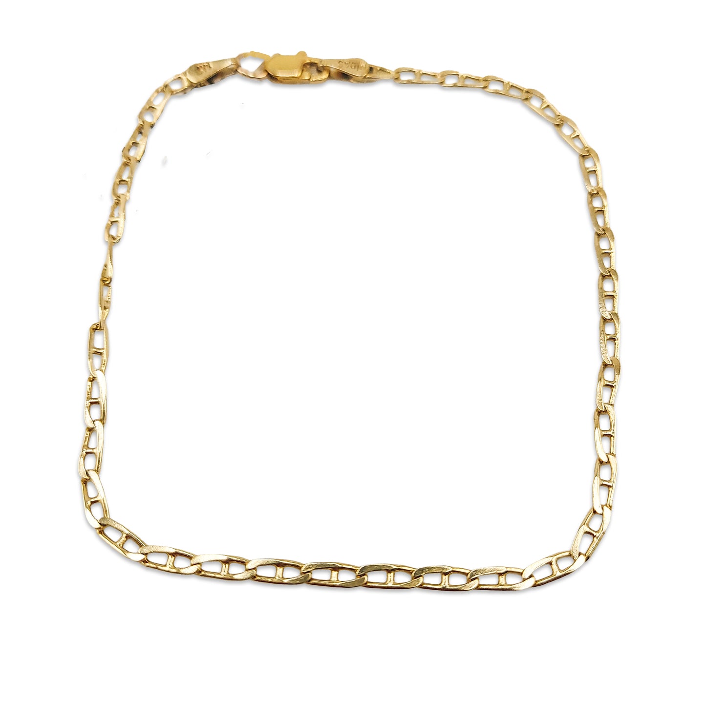14KT Yellow Gold Figaro Bracelet 2.31GM – Elegant Lightweight Gold Bracelet
