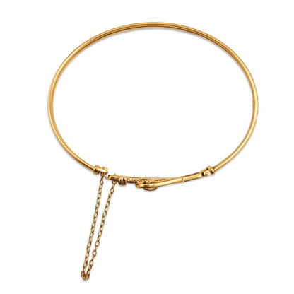 9KT Yellow Gold Belt Style Bangle 4.85GM – Modern Designer Gold Bracelet