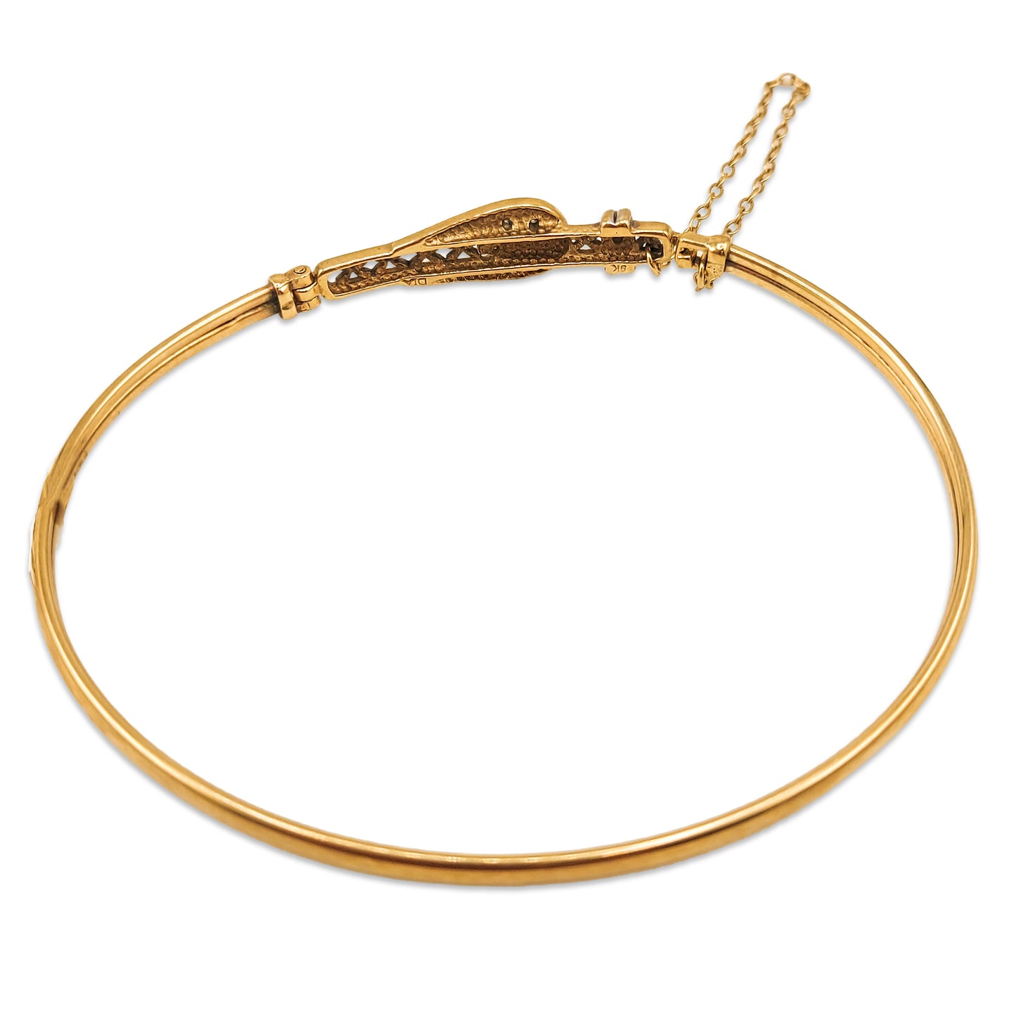 9KT Yellow Gold Belt Style Bangle 4.85GM – Modern Designer Gold Bracelet