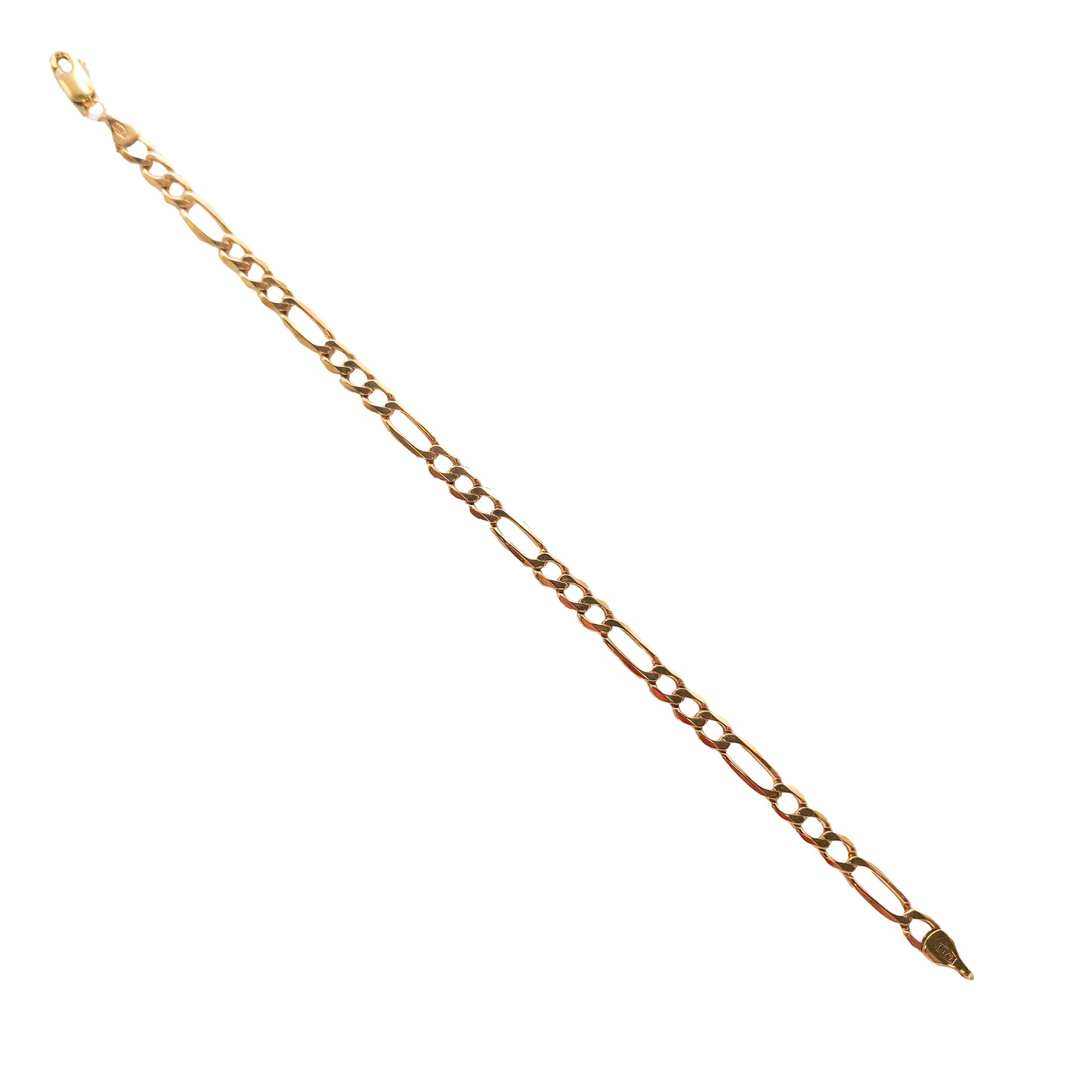 9KT Yellow Gold Figaro Bracelet 4.72GM – Elegant Lightweight Gold Bracelet