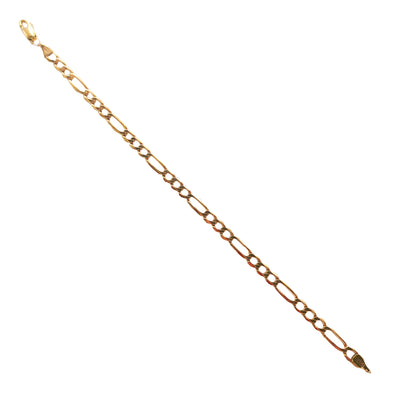 9KT Yellow Gold Figaro Bracelet 4.72GM – Elegant Lightweight Gold Bracelet