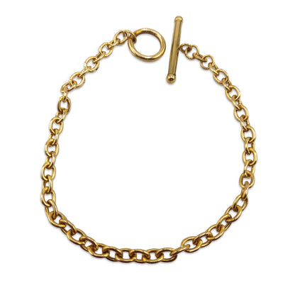 9KT Yellow Gold T Bar Bracelet 3.00GM – Elegant Minimal Gold Designer Bracelet