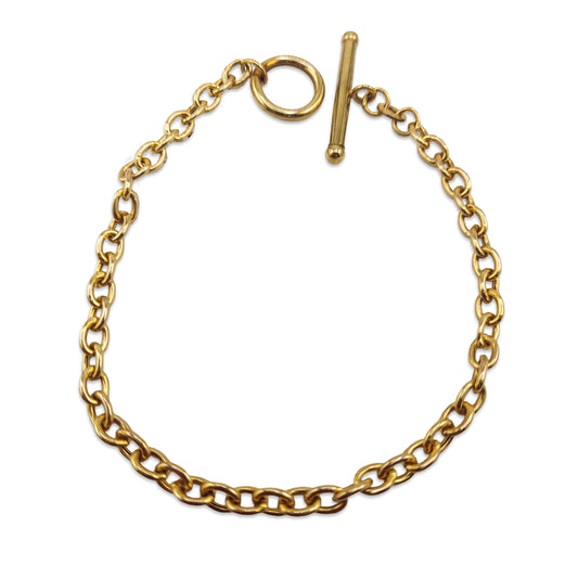 9KT Yellow Gold T Bar Bracelet 3.00GM – Elegant Minimal Gold Designer Bracelet