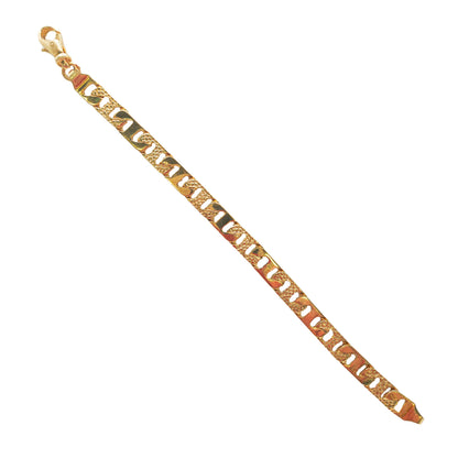 11800 Pattern Curb Bracelet in 9KT Yellow Gold | Stylish Gold Bracelet 20.62 GM
