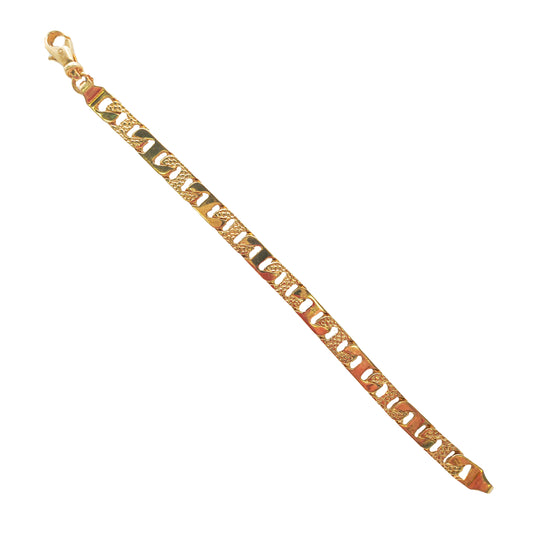 11800 Pattern Curb Bracelet in 9KT Yellow Gold | Stylish Gold Bracelet 20.62 GM