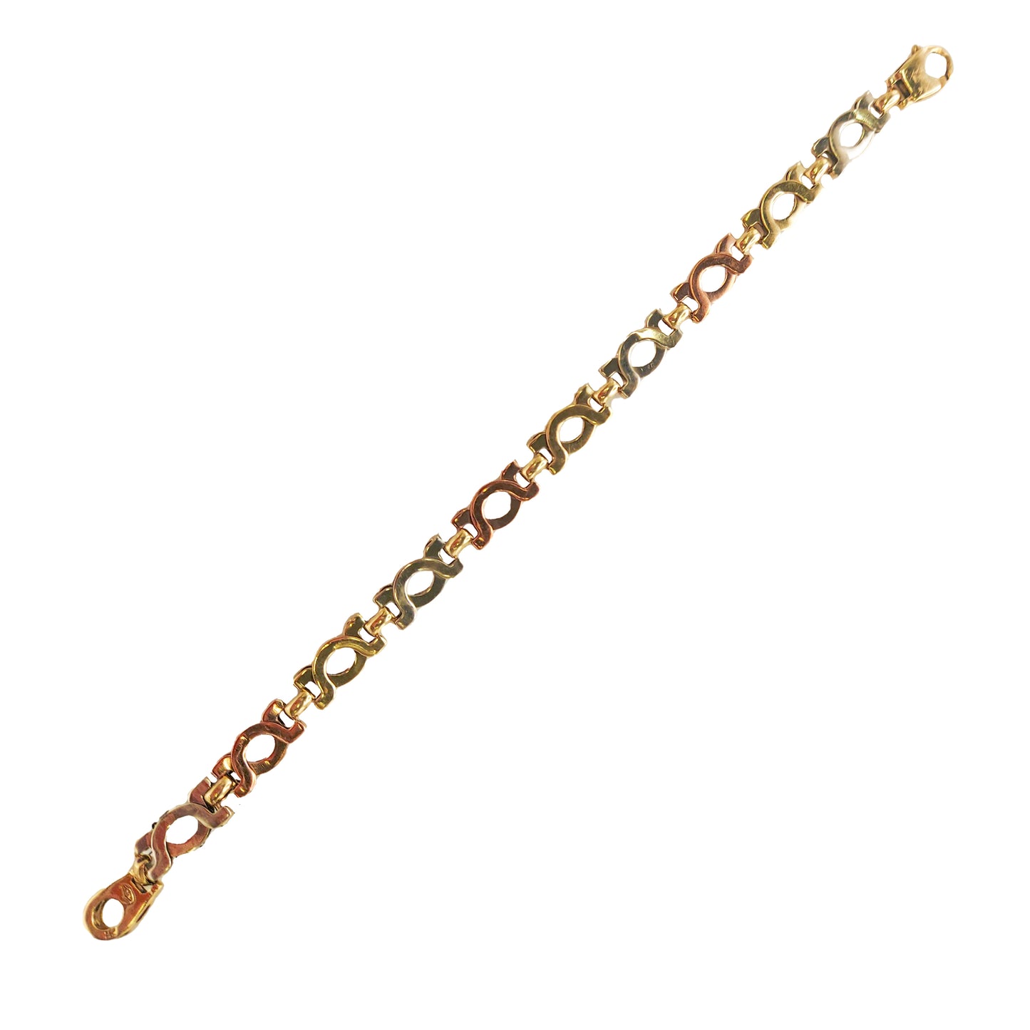 3/T Design Bracelet in 9KT Yellow Gold | Stylish Gold Bracelet 10.59 GM