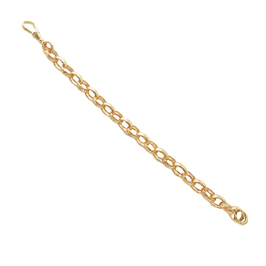 9KT Yellow Gold Bracelet | Elegant Designer Gold Bracelet 14.70 GM