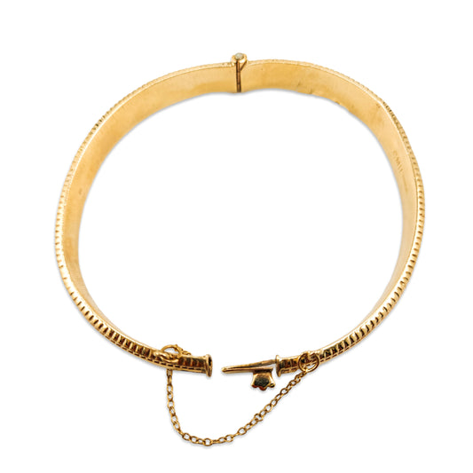 9KT Yellow Gold Plain Bangle 10.15GM – Classic Elegant Gold Bracelet