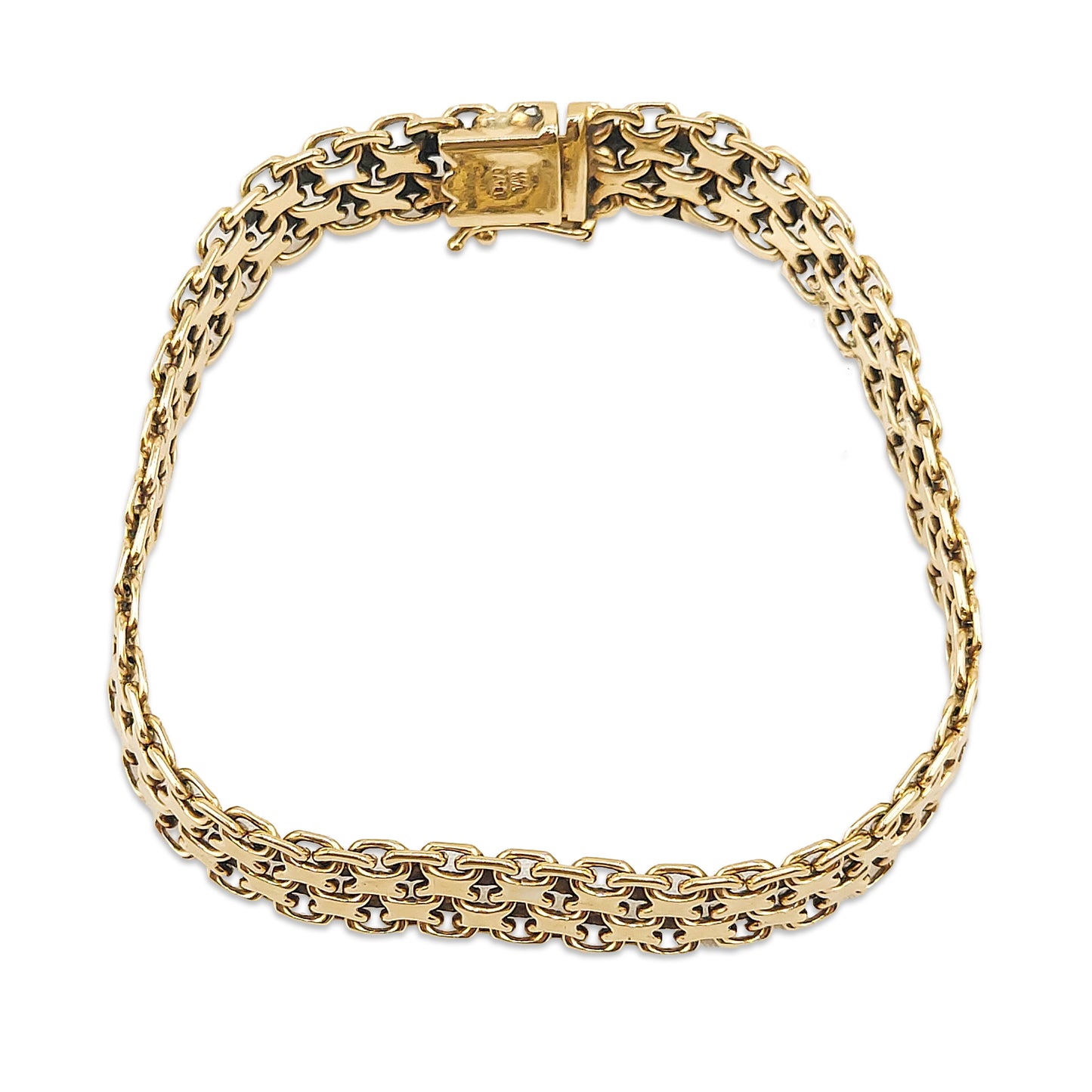 14KT Yellow Gold Designer Bracelet 34.12GM – Heavy Luxury Gold Bracelet