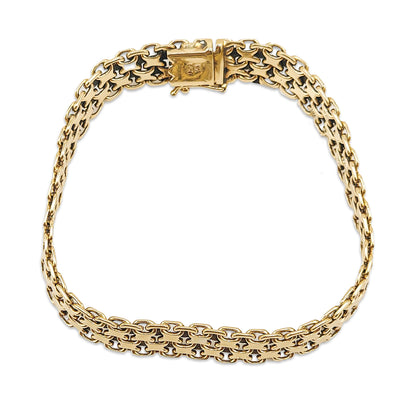 14KT Yellow Gold Designer Bracelet 34.12GM – Heavy Luxury Gold Bracelet