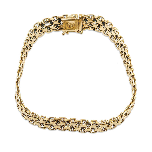14KT Yellow Gold Designer Bracelet 34.12GM – Heavy Luxury Gold Bracelet