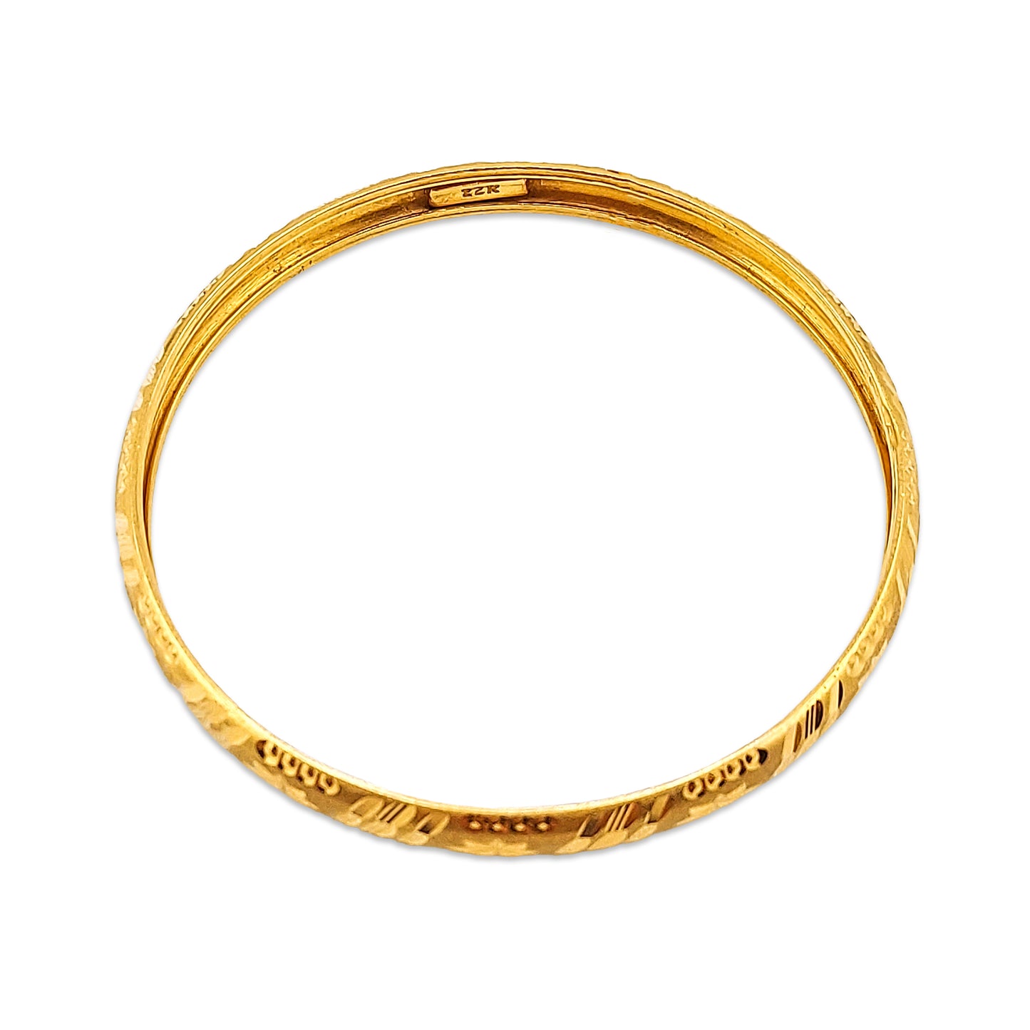 22KT Yellow Gold Designer Bangle 16.81GM – Premium Luxury Gold Bracelet