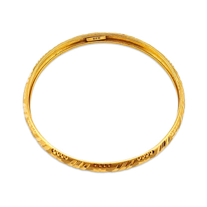 22KT Yellow Gold Designer Bangle 16.81GM – Premium Luxury Gold Bracelet