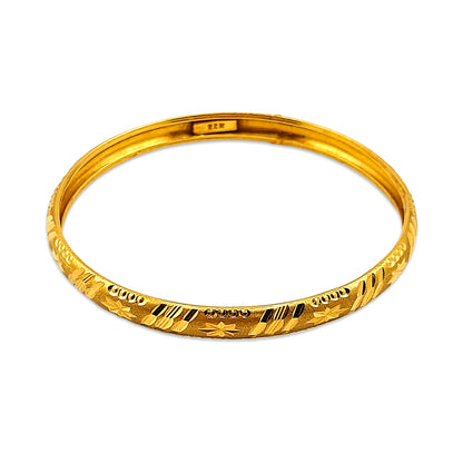 22KT Yellow Gold Designer Bangle 16.81GM – Premium Luxury Gold Bracelet