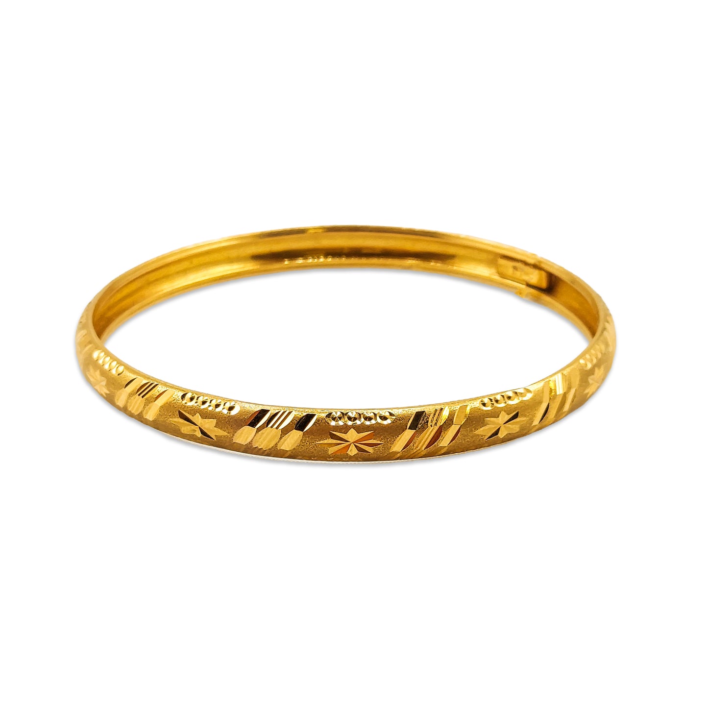22KT Yellow Gold Designer Bangle 16.81GM – Premium Luxury Gold Bracelet