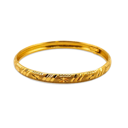 22KT Yellow Gold Designer Bangle 16.81GM – Premium Luxury Gold Bracelet