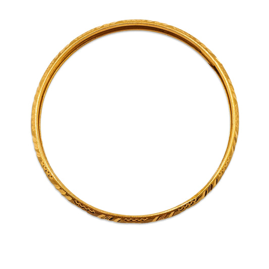 22KT Yellow Gold Designer Bangle 16.81GM – Premium Luxury Gold Bracelet