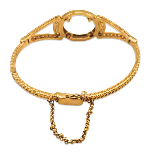 9KT Yellow Gold Coin Bracelet 32.74GM – Heavy Luxury Designer Gold Bracelet
