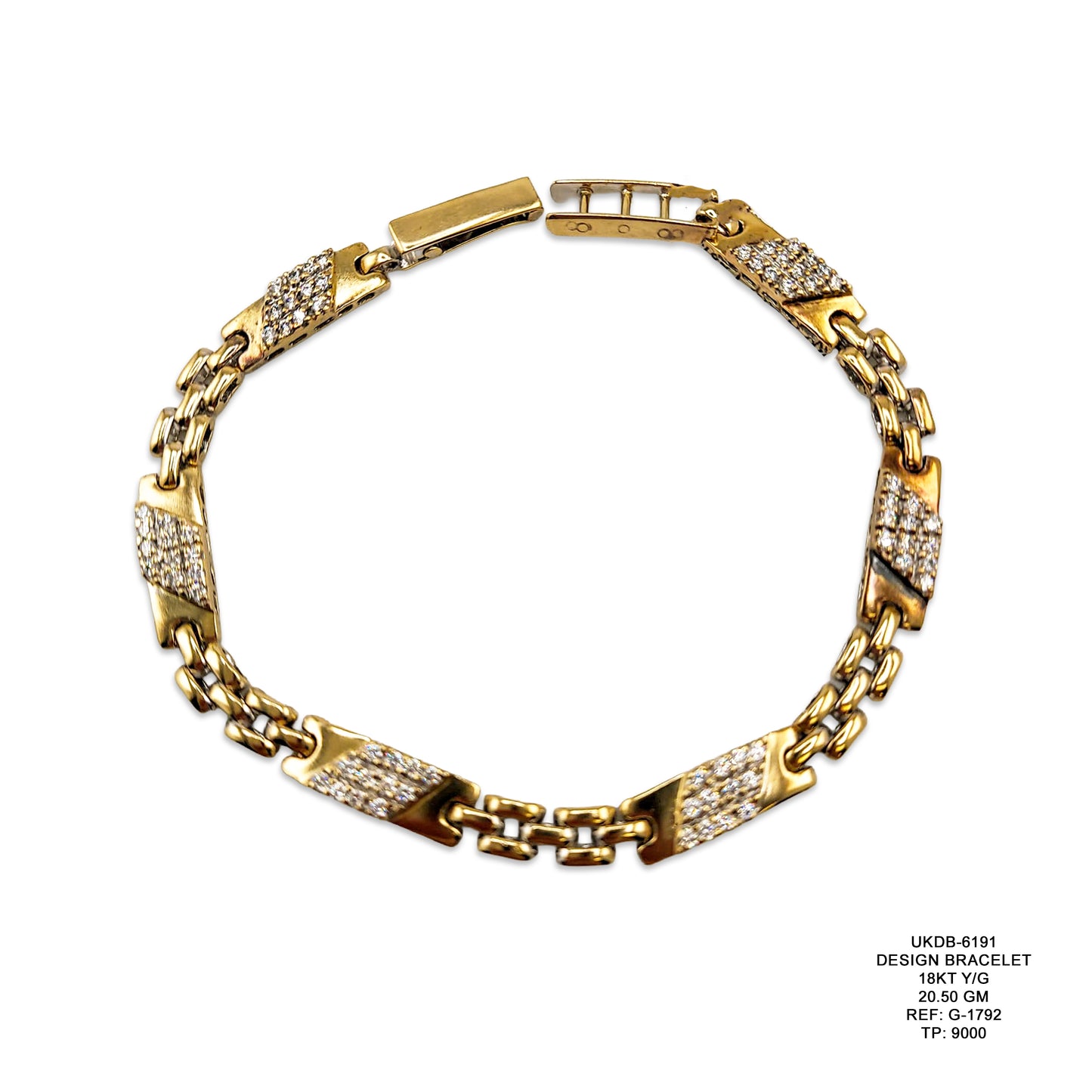 18KT Yellow Gold Designer Bracelet 20.50GM – Heavy Luxury Gold Bracelet